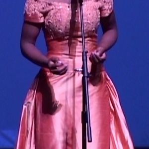 Chris Kole Couture Gown - Orange Silk